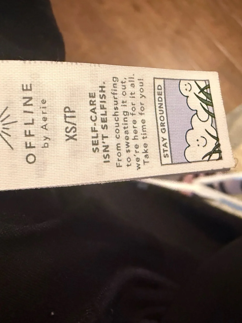 aerie Black Long-Sleeve Square Neck Stretch Jumpsuit